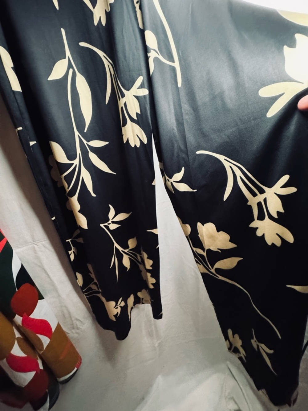 Two Rompers- Multicolor Abstract & Black Floral - Picture 5 of 8